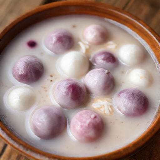 บัวลอยเผือกมะพร้าวอ่อน