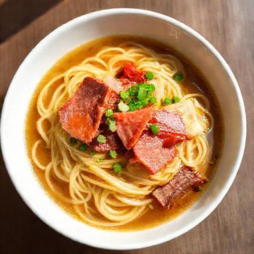 บะหมี่เกี๊ยวหมูแดงแบบเร่งด่วน