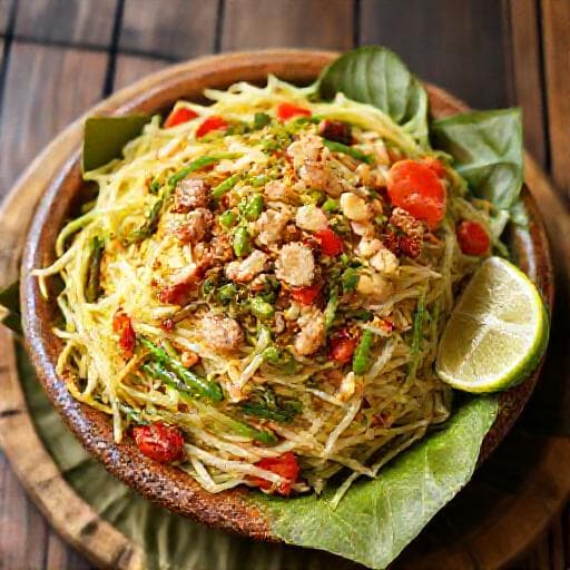 ส้มตำไทยใส่ปู
