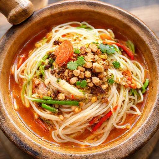 ตำซั่ว (ส้มตำขนมจีน)