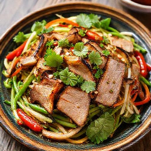 ยำคอหมูย่าง (คลาสสิก)