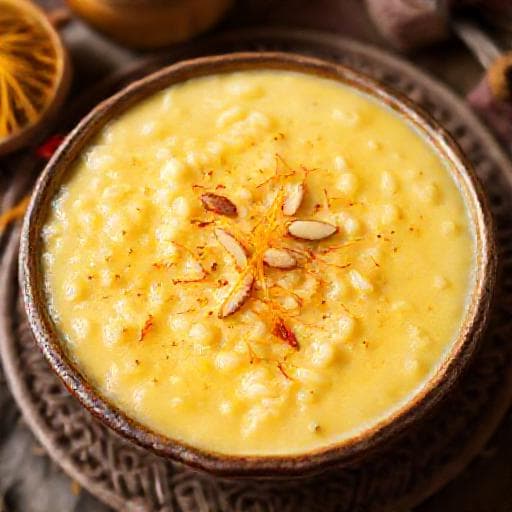 مهلبية الأرز بالزعفران والهيل