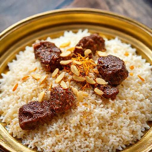سليق باللحم مع لمسة زعفران