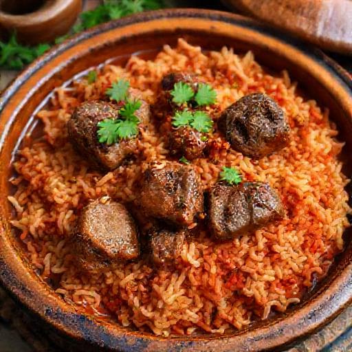 رز مبكبك باللحم التقليدي