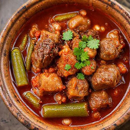 مرق بامية عراقي تقليدي