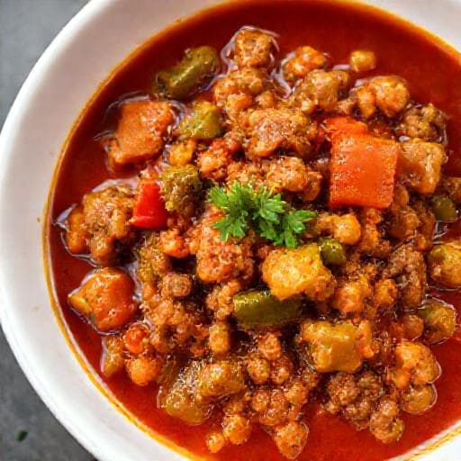 مرق بامية عراقي سريع
