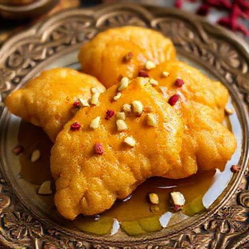 زلابية عراقية بالهيل والزعفران