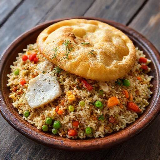 مطبق سمك كويتي بالخضار
