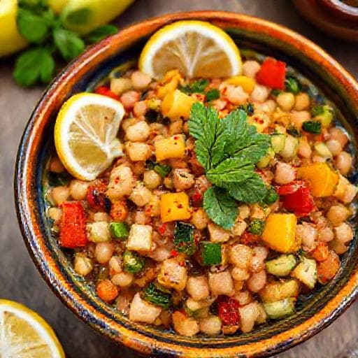 فول يمني بالخضروات والليمون