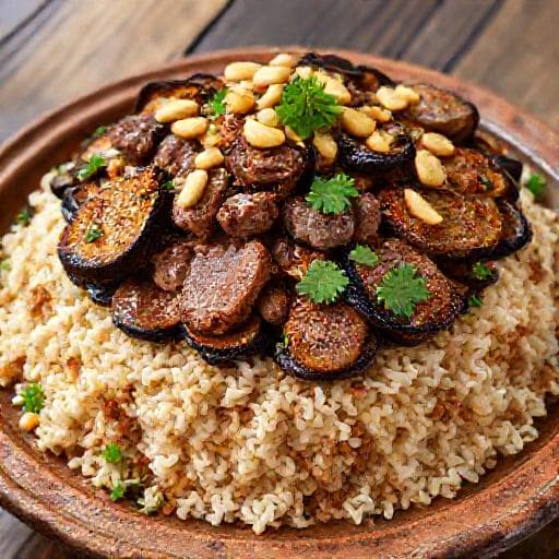 مقلوبة الباذنجان التقليدية