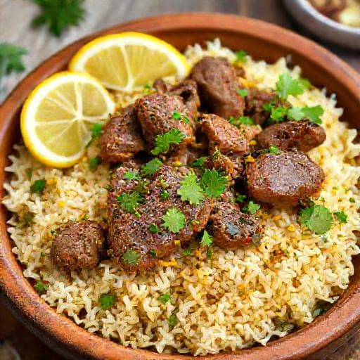 برياني لحم بالليمون والأعشاب