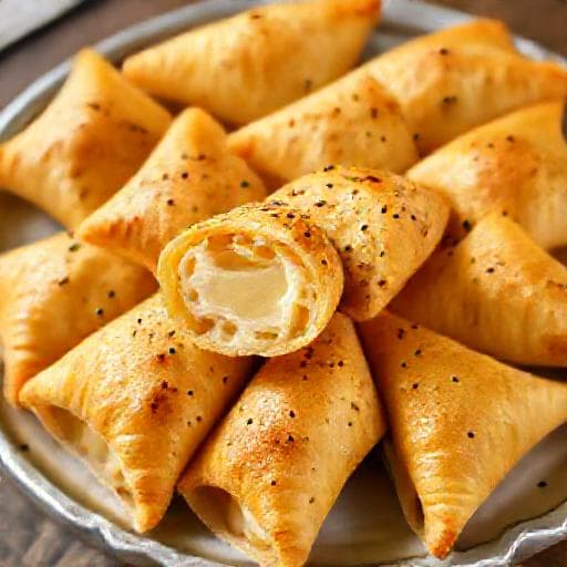رقاقات الجبن السريعة بالخبز العربي
