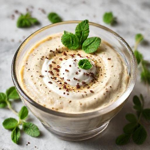 بابا غنوج بالزبادي والنعناع