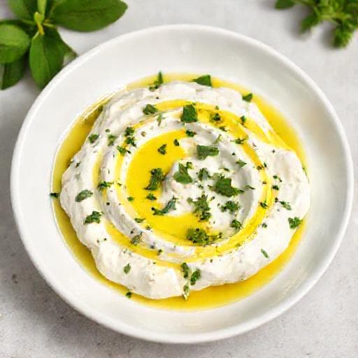 لبنة بالزيت سريعة بالنعناع