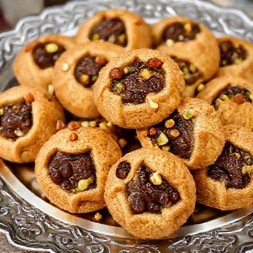 معمول التمر بالفستق والجوز