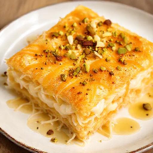 كنافة نابلسية سريعة بالجبنة البيضاء