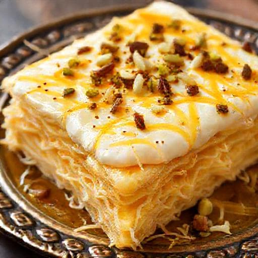 كنافة نابلسية بالجبنة والقشطة