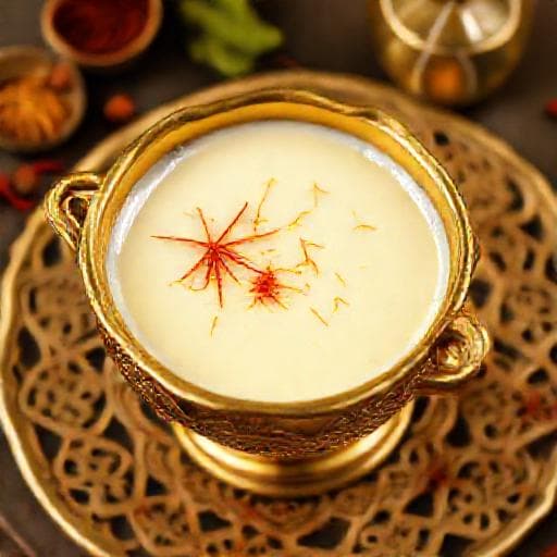 مغلي الحليب بالزعفران والهيل