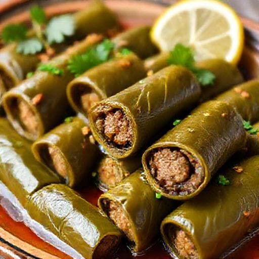 محشي ورق عنب مصري تقليدي