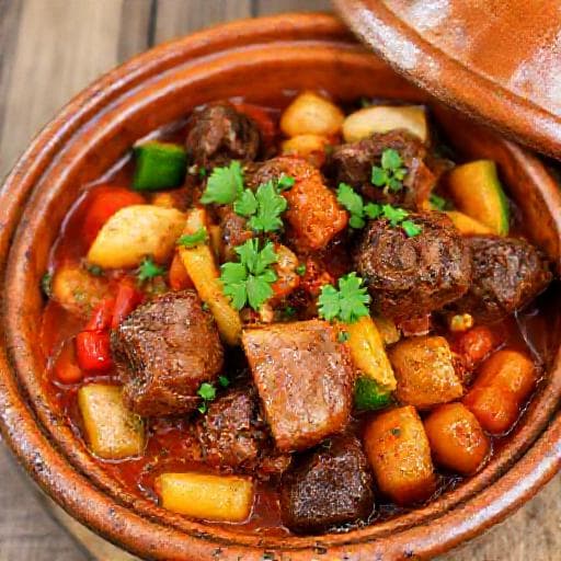 طاجن عكاوي سريع بالخضروات