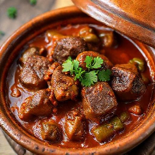 طاجن عكاوي بالبامية