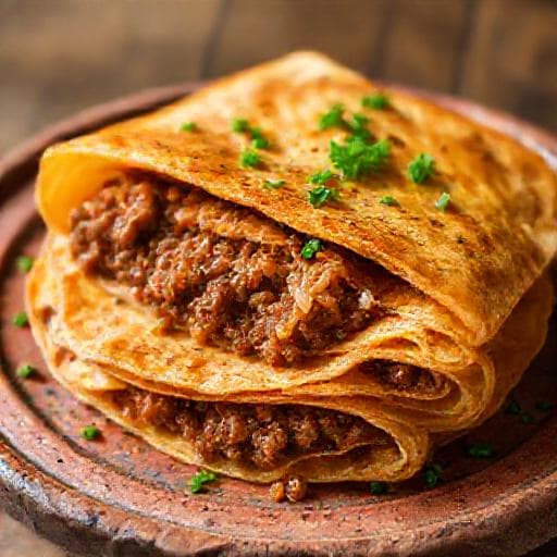 رقاق باللحمة التقليدي