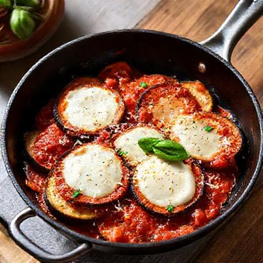 Γρήγορη Μελιτζάνα Parmigiana στο Τηγάνι