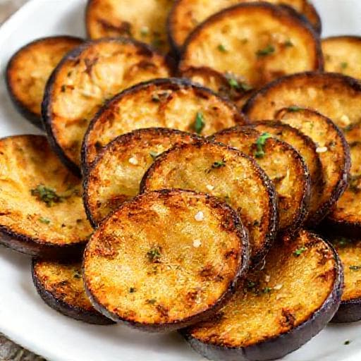 Μελιτζάνες στο Air Fryer με Σκόρδο και Ρίγανη