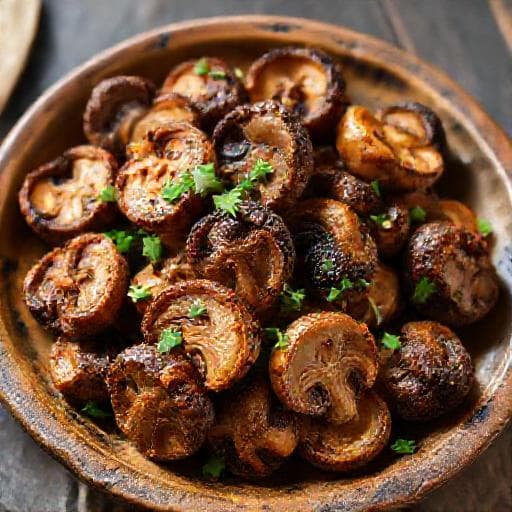 Μανιτάρια Πλευρώτους στο Air Fryer με Σκόρδο και Μαϊντανό