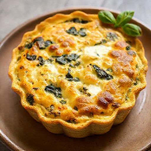 Crustless Spinach and Ricotta Quiche