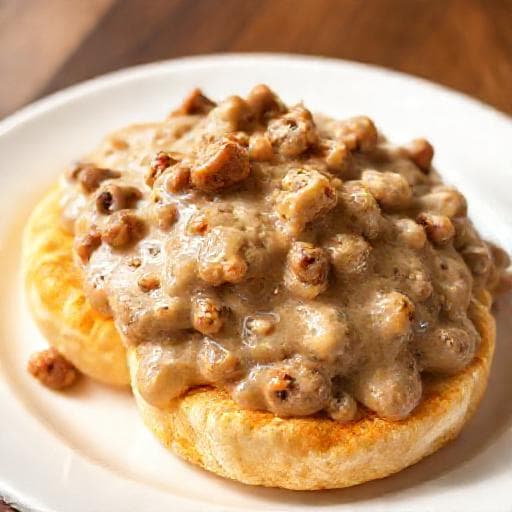 Quick & Easy Sausage Gravy with Store-Bought Biscuits