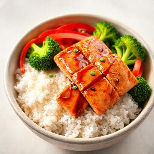 Quick Salmon Teriyaki Bowl