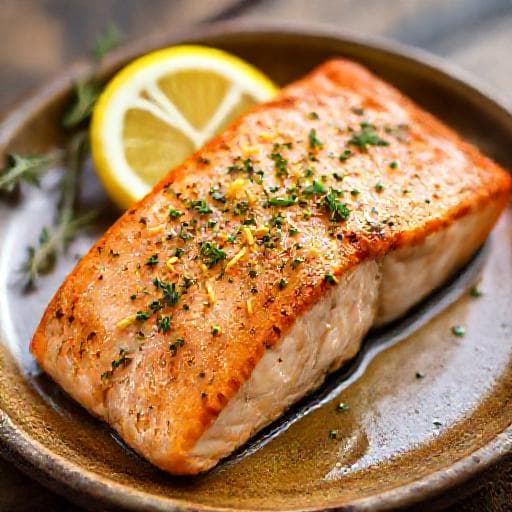 Lemon Herb Air Fryer Salmon