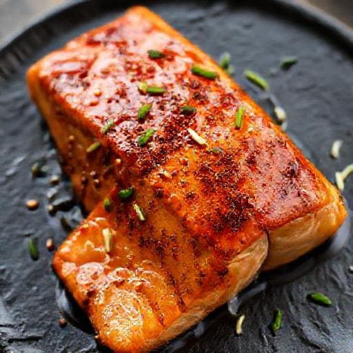 Spicy Garlic Air Fryer Salmon