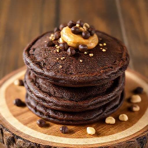 Chocolate Peanut Butter Protein Pancakes