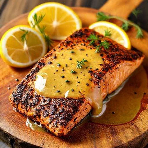 Quick Blackened Salmon with Lemon-Butter Sauce