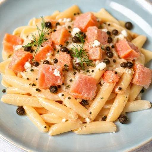 Smoked Salmon Pasta with Capers and Cream Cheese