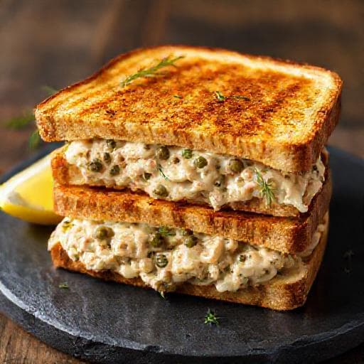 Tuna Melt with Capers and Dill