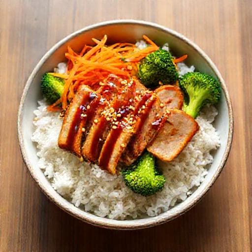 Quick Teriyaki Chicken Poke Bowl