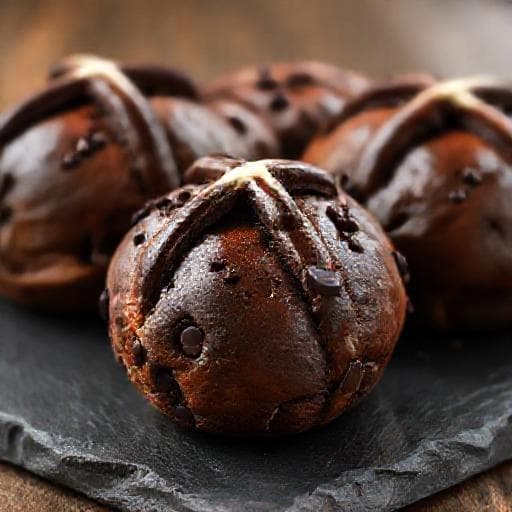 Chocolate Hot Cross Buns