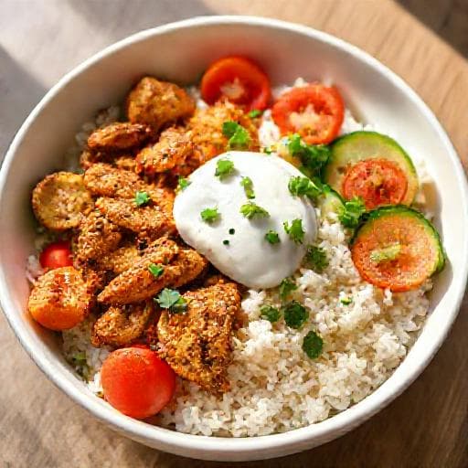 Quick Weeknight Shawarma Rice Bowl