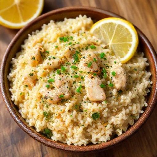 Quick Lemon Herb Chicken Risotto