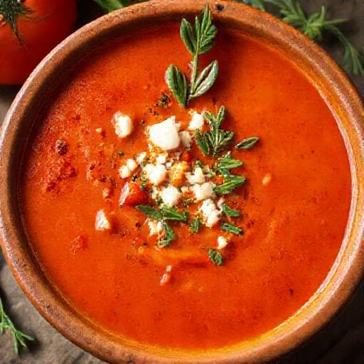 Mediterranean Tomato and Red Pepper Soup