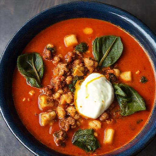 Spicy Sausage and Kale Lasagna Soup