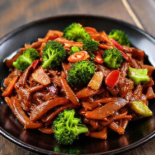 Spicy Sichuan Beef and Broccoli
