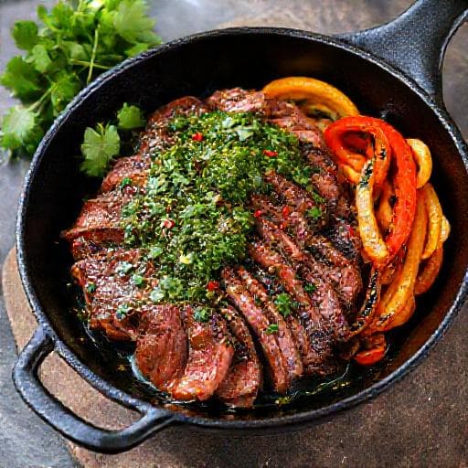 Quick Chimichurri Steak Skillet