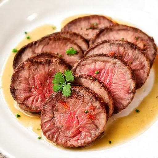 Quick Pan-Seared Roast Beef Medallions