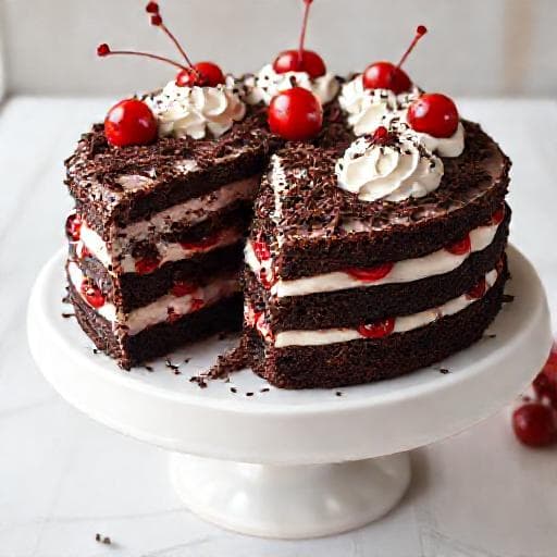 Κλασική Τούρτα Black Forest (Schwarzwälder Kirschtorte)