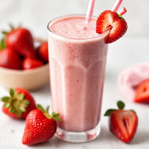 Γρήγορο Smoothie Φράουλας-Γιαουρτιού