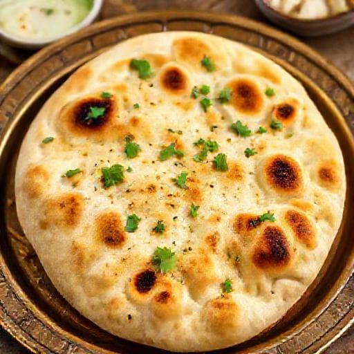 Naan με Σκόρδο και Τυρί Paneer